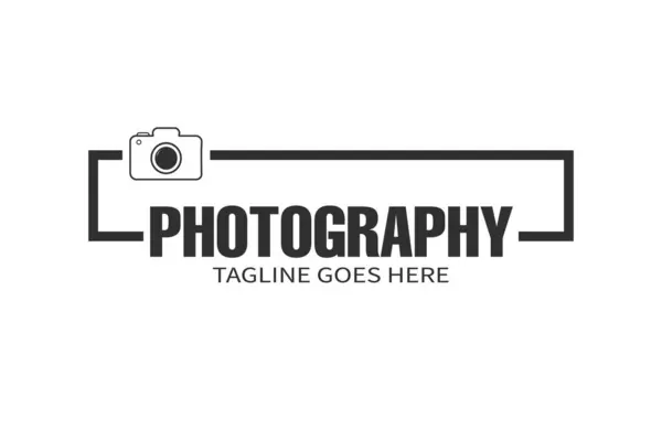 Photographie Créative Typographie Logo Logo Typographique Unique Logo Photographie Élégant — Image vectorielle