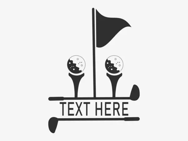Μονόγραμμα Γκολφ Σχεδιασμός Γκολφ Παιχνίδι Μονόγραμμα Σετ Golf Logo Golf — Διανυσματικό Αρχείο