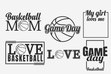 Basketbol Typography Vector Bundle, Typographic Basketball Design Bundle, Typography Basketball Artwork, Basketball temalı Vector Graphics, Sports Typography, Basketball Vector Art, Basketball Vector Graphics