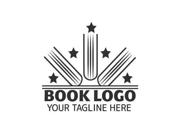 Book Logo Design Logos Book Lovers Bookish Logo Design Collection — Archivo Imágenes Vectoriales