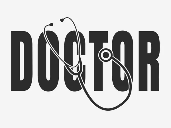Doktor Typography with stetoscope Design, stetoskop Design, Heart Shape Stetoscope, Typography Design with stetoscope Heart Shape, Medical Typography Design, Nurse Typography