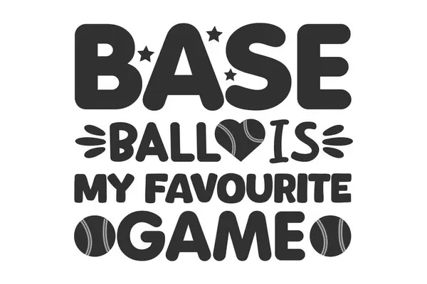 Beyzbol Tasarım Yaratıcı Beyzbol Typography Art Hayranlar Için Typographic Baseball — Stok Vektör