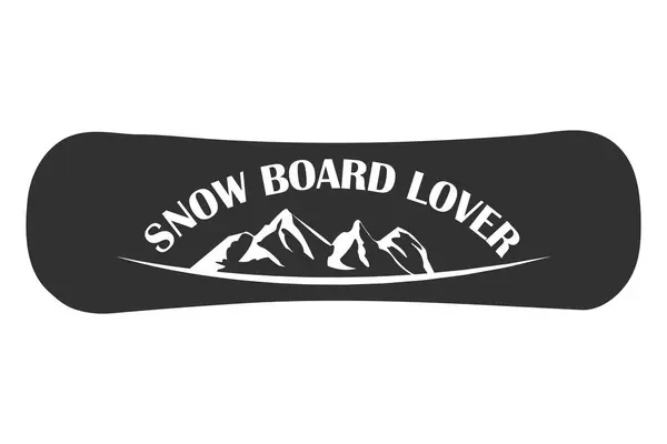 Snowboard Typography Design Snowboarding Typographic Art Snowboard Lover Typographic Illustration — Vetor de Stock