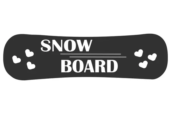 Snowboard Tipográfia Tervezés Snowboardozás Tipográfiai Művészet Snowboard Lover Typographic Illusztráció — Stock Vector