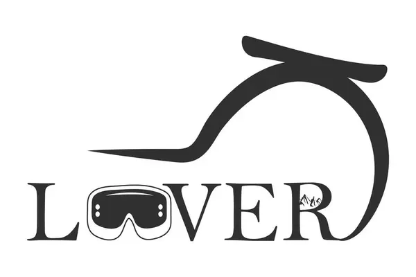 Snowboard Typography Design Snowboard Typographic Art Snowboard Lover Typographic Illustration — Stok Vektör