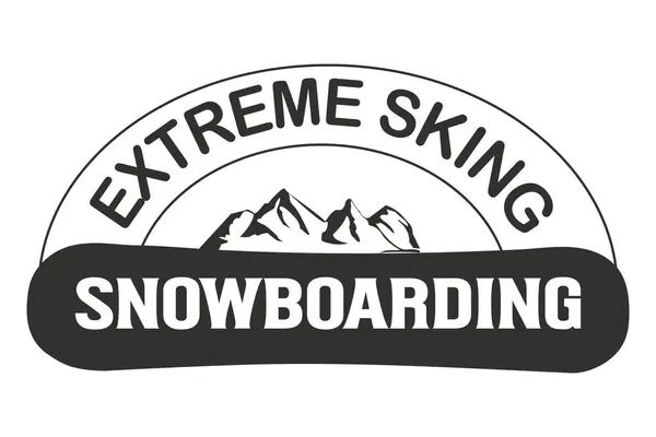Snowboard Tipográfia Tervezés Snowboardozás Tipográfiai Művészet Snowboard Lover Typographic Illusztráció — Stock Vector