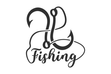 Balıkçılık Typography Design, Fishing Logo Design, Hook Typography Design, Fishing Typography Art, Typography Design for Anglers, Fish Theme Edition, Fishing Typography Artwork