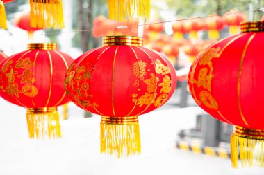 Çin yılbaşında kırmızı fenerler. Çin Yeni Yıl Konsepti