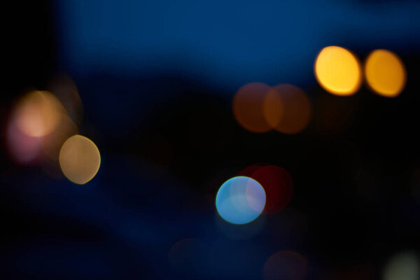 Blurred background with bokeh effect of lights