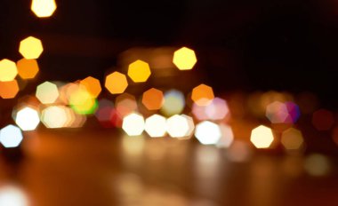 Şehrin bulanık ışık arkaplanı