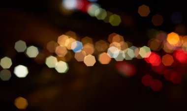 Bokeh ışıkları ile bulanık arkaplan