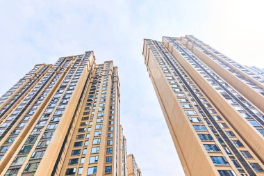 Chengdu, Sichuan, Çin 'de yüksek binalar.