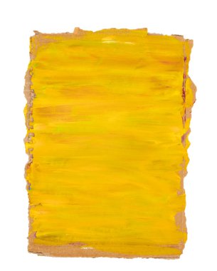 Boyayla kaplı bir karton parçası.