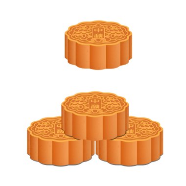 Vector material Chinese moon cake clipart