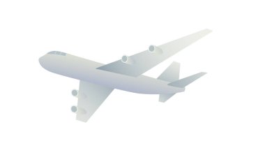 Basit uçağın vektör çizim materyali