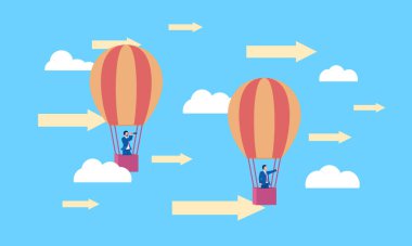 İlerlemenin iş konsepti çizimi