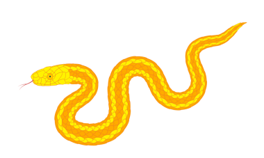 Basit bir çizgi film yılan deseni.