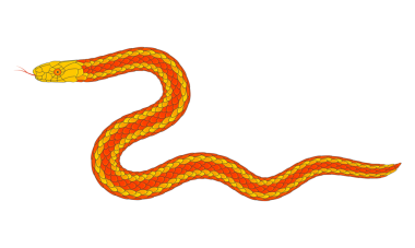 Basit bir çizgi film yılan deseni.