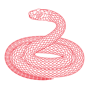 Basit bir yılan çizimi.