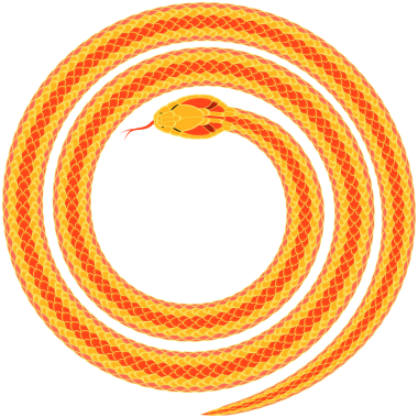 soyut turuncu çizgi film yılan deseni