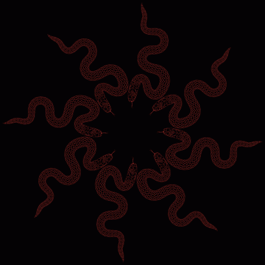 Beyaz arkaplanda kırmızı yılan başlığı