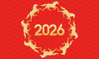 2026 Çin Yılı için kırmızı kapak