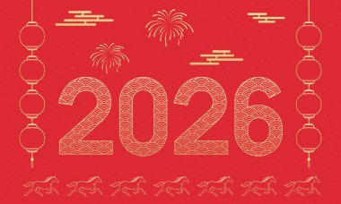 At Yılı için 2026 Çin Yeni Yılı posteri