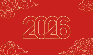 2026 Çin Yılı için kırmızı kapak