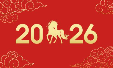 2026 Çin Yılı için kırmızı kapak