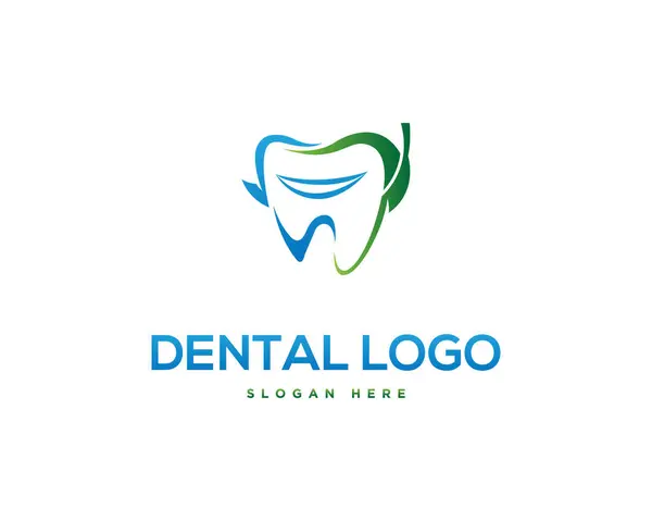 Yaratıcı dişçi ya da dişçi logosu tasarım vektörü şablonu.
