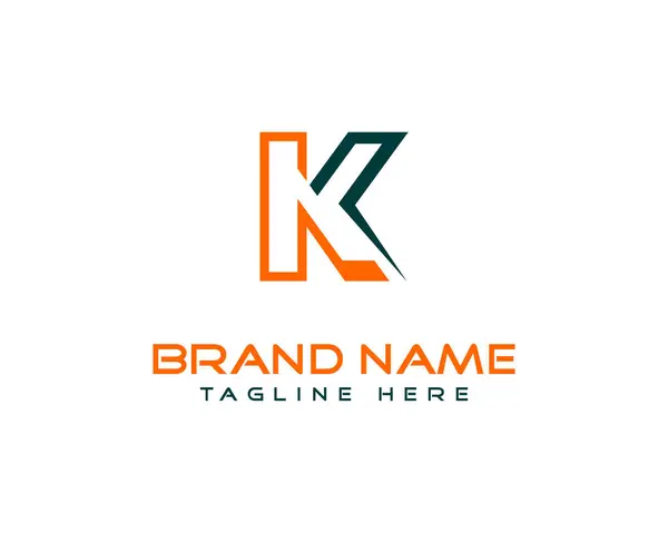 İlk harf K logo vektör tasarım illüstrasyonu.