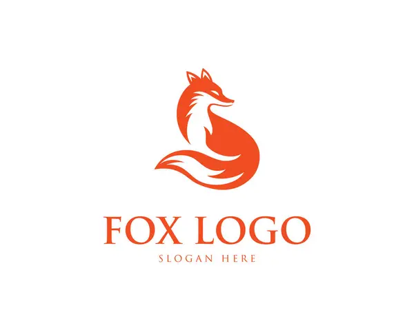 Yaratıcı Fox logo şablon vektör tasarımı.