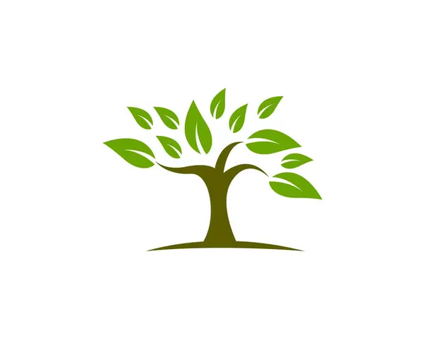 Şekillendirilmiş vektör ağaç logosu tasarımı modern vektör kavramı.