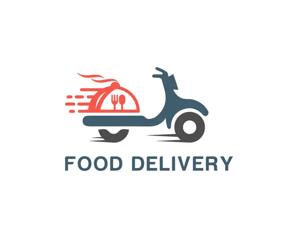 Fast food dağıtım simgesi logo tasarımı ikon vektör şablonu.