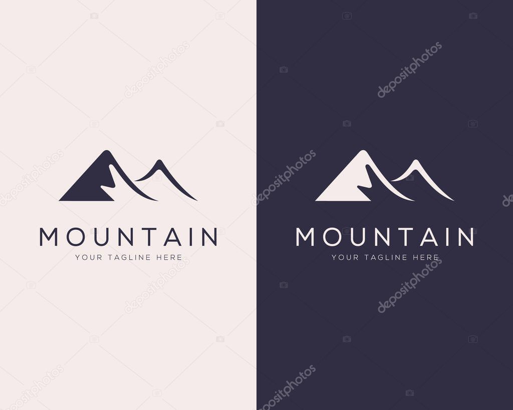 Mountain Letter M Initial Logo Template Design Vector.