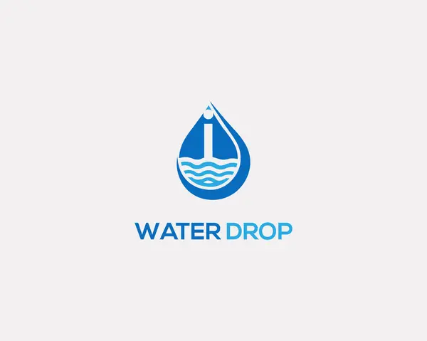 stock vector Letter i and water drop logo icon design concept vector template.