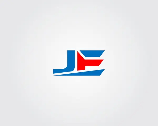 JE Alfabe Harfler Logo Tasarım Vektörü Şablonu.