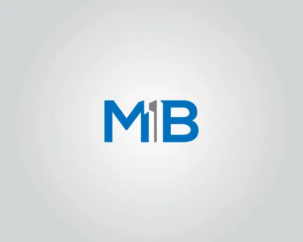 Emlak vektörü şablonu için MB ilk monogram oluşturma logosu.