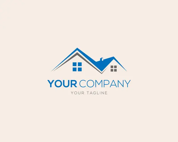 Yaratıcı stil tasarım monogram vektör şablonlu emlak logosu.