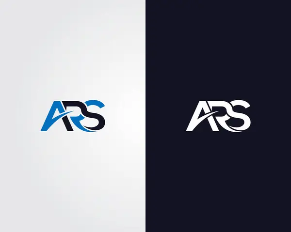 ARS Harf Logosu Tasarımı ve Yaratıcı Modern Moda Tipografi Vektörü Şablonu.