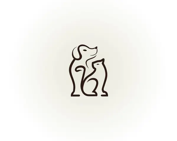 köpek ve kedi logosu modern vektör şablonu tasarımı.