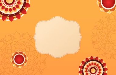 Turuncu arka planda Mutlu Raksha Bandhan 'ın hareketli grafikleri. % 60 'a kadar indirimde. Özel bir teklif. Alışveriş yap. Canlandırma.