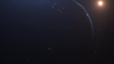 Sinema Gezegeni Dünya Bölgesi Çin 'i ortaya çıkardı Asya Gündoğumu 4k ProRes 422 HQ