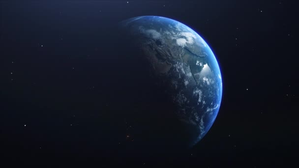 Кинематографическая Планета Земля Reveal India Asia Zoom Prores 422 — стоковое видео