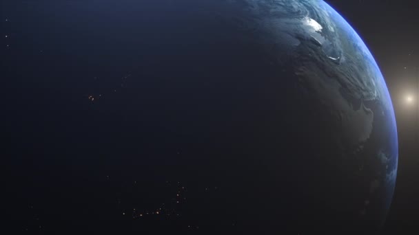 Região Cinemática Planeta Terra Revelar Ksa Gulf Sunrise Prores 422 — Vídeo de Stock