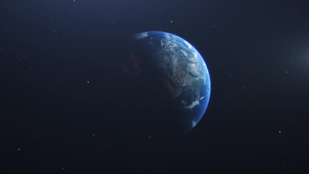 Planeta Cinemático Tierra Simple Rotar Prores 422 — Vídeos de Stock