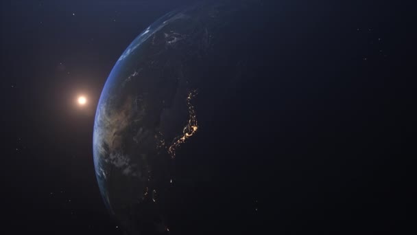 Кинематографическая Планета Земля Reveal China Asia Prores 422 — стоковое видео