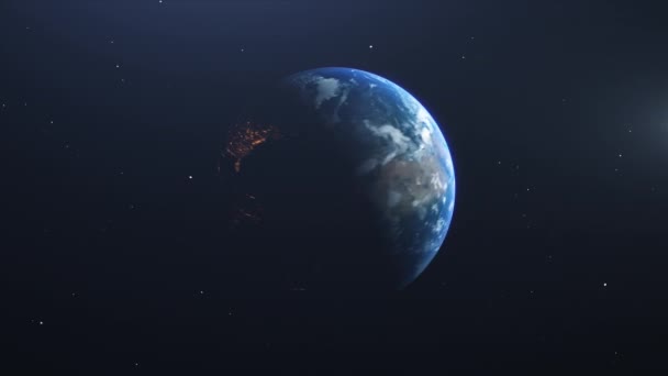 Кінематографічна Планета Земля Швидке Обертання Prores 422 — стокове відео