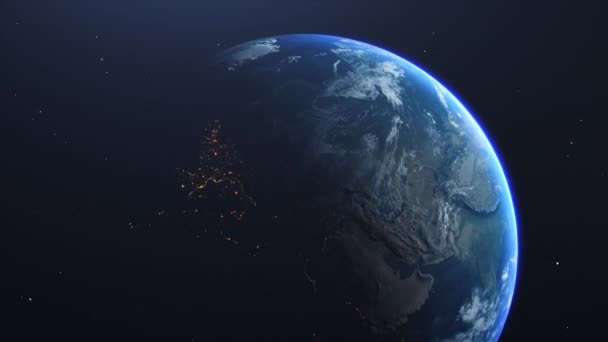 Planeta Cinemático Tierra Simple Rotar Prores 422 — Vídeos de Stock