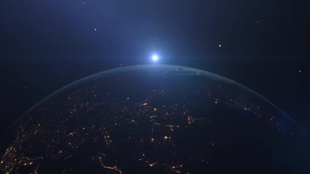 中東4K Prores 422 Hqの上にシネマティック惑星地球の日の出 — ストック動画